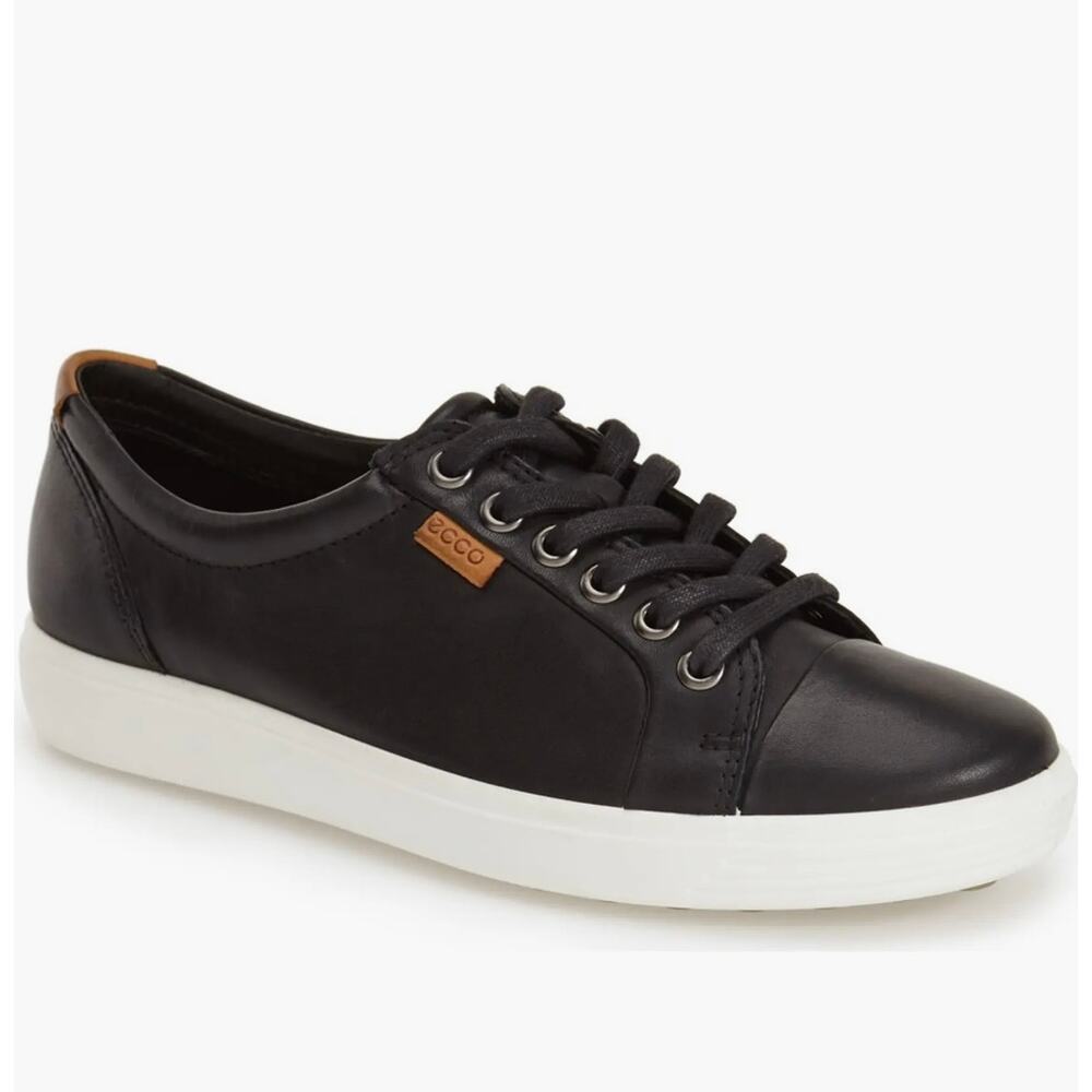 Ecco Black and White Athletic Shoes